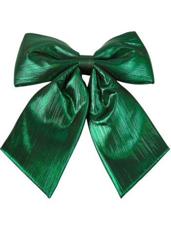 Shiny bow - 28 x 34cm - Dark green