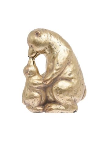 Medve boccsal álló- kerámia- 20x13-5x25-5 cm- arany- SSS