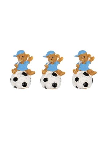 Medve labdával poly 2,3x2,3x9,4cm kék,barna S/3  DD58553