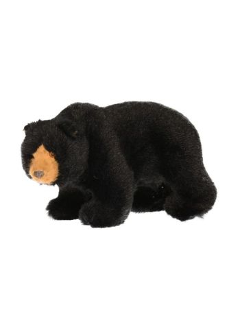 Medve műanyag- textil- 14x7x8 cm- fekete SSS