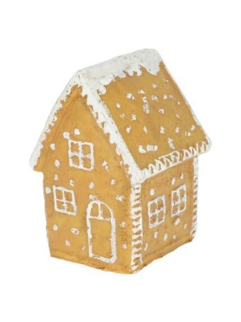 Mézeskalács ház poly 5-2x4-8x7-4 cm barna- fehér