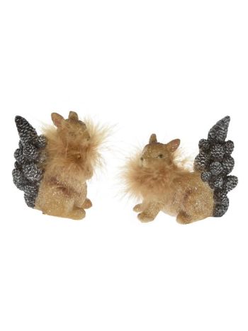 Mókus toboz farokkal- poly- 5x10x10-5 cm- barna- 2 féle- SSS