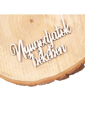 4db Nyugodjatok Békében felirat fából 10 x 5cm - Fehér