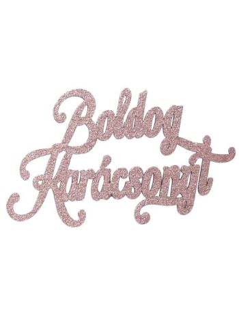 2ks. Drevený nápis Veselé Vianoce 12,5 x 8 cm - Champagne