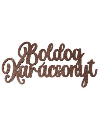 4db. Boldog Karácsonyt fa felirat 10 x 5cm - Barna