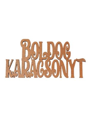 4db. Boldog Karácsonyt fa felirat 10 x 5cm - Bronz