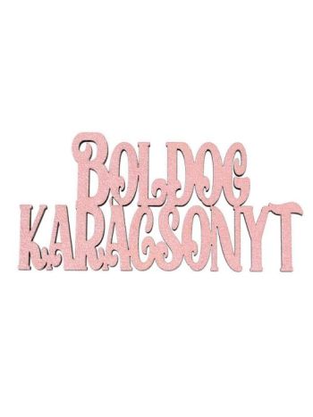 4db. Boldog Karácsonyt fa felirat 10 x 5cm - Dusty rose