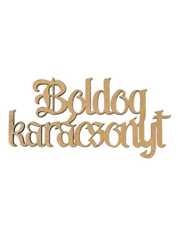 4db. Boldog Karácsonyt fa felirat 10 x 5cm - Arany