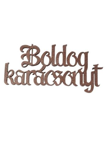 4db. Boldog Karácsonyt fa felirat 10 x 5cm - Barna