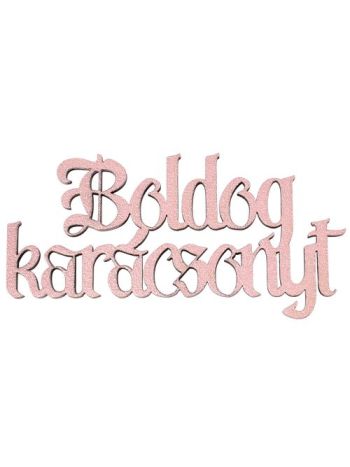 4db. Boldog Karácsonyt fa felirat 10 x 5cm - Dusty rose