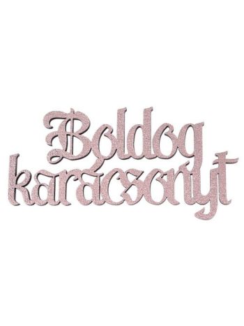 4db. Boldog Karácsonyt fa felirat 10 x 5cm - Pezsgő