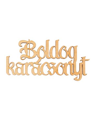 4db. Boldog Karácsonyt fa felirat 10 x 5cm - Natúr