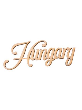 5db. Hungary fa felirat 10 x 4cm - Natúr