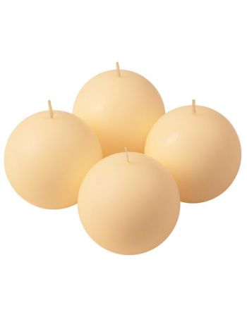 Adventi gömb gyertya készlet 8cm - Matt ekrü