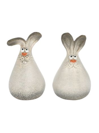 Nyúl álló kerámia 9-4x7-9x13-9 cm natúr 2 féle DD67309