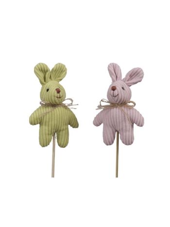 Nyúl betűzős textil 7x11 cm mályva- zöld S/4