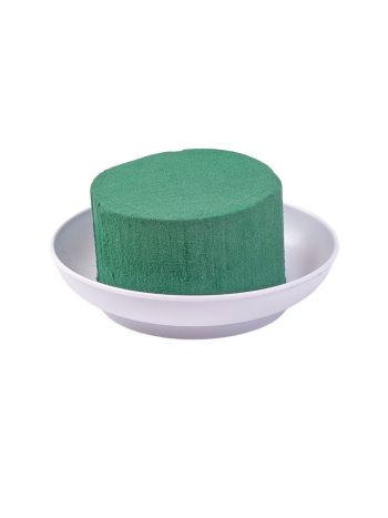 Ciotola mini DIY - vizes tűzőhab fehér tálkában- Ø 12 (Ø 8) x 5cm
