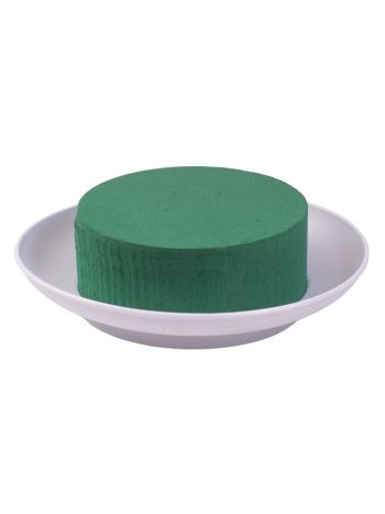 Ciotola maxi DIY - vizes tűzőhab fehér tálkában- Ø 27 (Ø 17) x 8cm