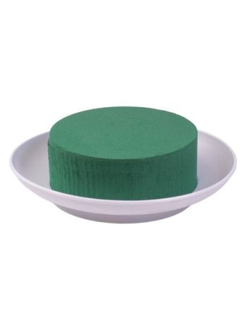 Ciotola maxi DIY - vizes tűzőhab fehér tálkában- Ø 27 (Ø 17) x 8cm