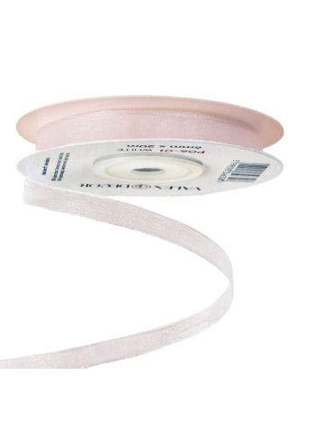 Organzová stuha 6 mm x 20 m - biela