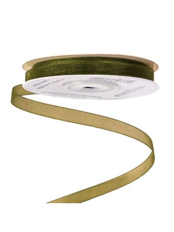 Organza szalag 6mm x 20m - Olivazöld 6mm x 20m P06-88