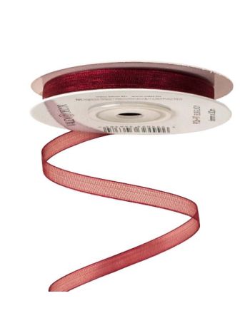 Organza szalag 6mm x 20m - Bordó