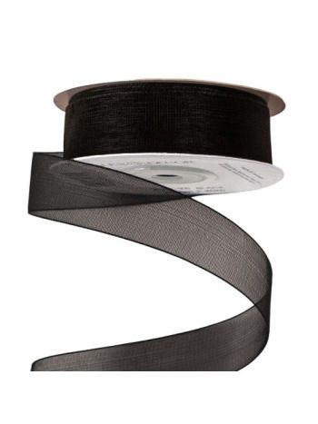 Organza szalag 20mm x 20m - Fekete