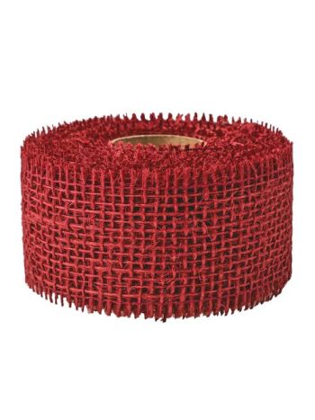 Juta szalag 5cm x 9m - Bordó