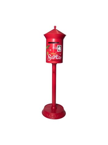 Postaláda álló- fém- 122 cm- piros- SSS