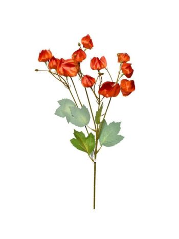Selyemvirág ág Physalis műanyag 58 cm narancssárga