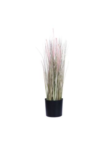 Selyemvirág Díszfű kaspóban műanyag 12-5x60cm zöld SSS