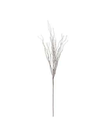 Selyemvirág faág műanyag 30 cm fehér- ezüst