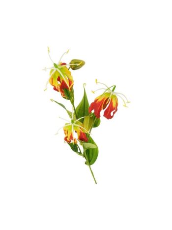 Selyemvirág gloriosa 84x15x10 cm piros