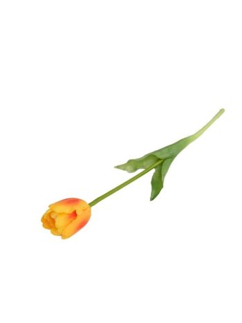 Selyemvirág tulipán cirmos gumi 41cm sárga