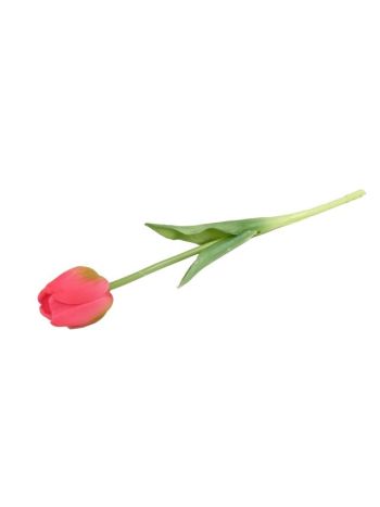 Selyemvirág tulipán szálas gumi 44cm pink