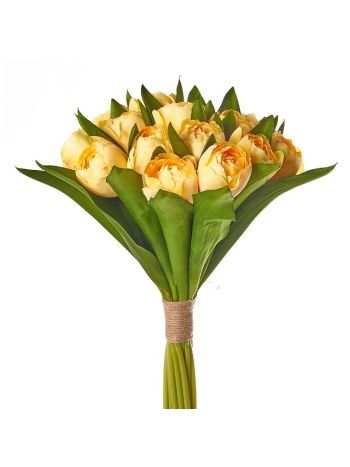 Selyemvirág tulipáncsokor sárga A2976006