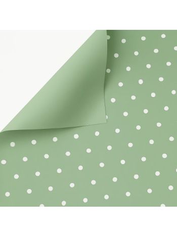 Pici pöttyös fólia ív 58cm x 58cm- 20db - Zsályazö