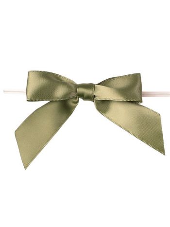 Szatén szalag masni- kb. 9 x 9cm - Mohazöld