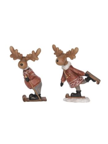 Jelenia lyža- korčuliar- vo svetri- poly- 7-5x3-5x9 cm- červená- 2 druhy SSS