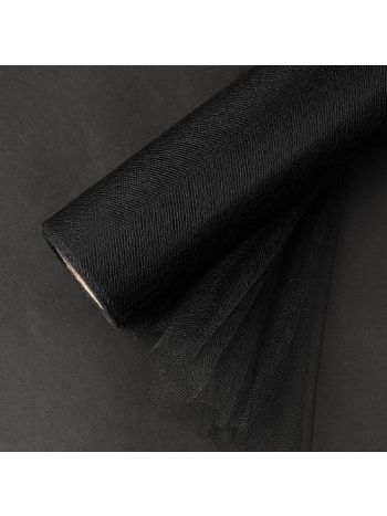 Lágy tüll tekercs 30cm x 20m - Fekete