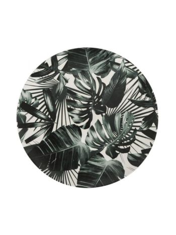Tál pálmalevelekkel műanyag 33x1-5cm zöld 2270020