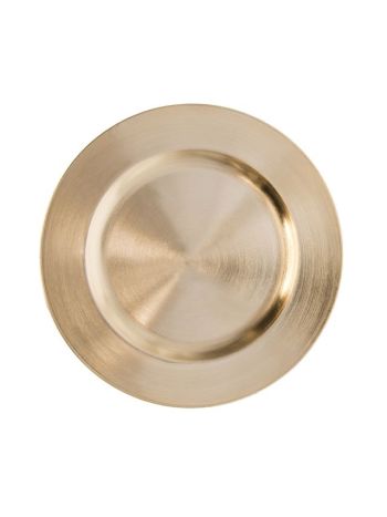 Tányér kerek S műanyag- 22x22x2 cm- fényes arany