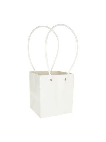 Tasak füllel papír 13x12x15 cm fehér