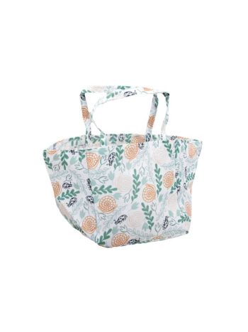 Tasak füllel Textil 14x14cm narancssárga- zöld S/2 @