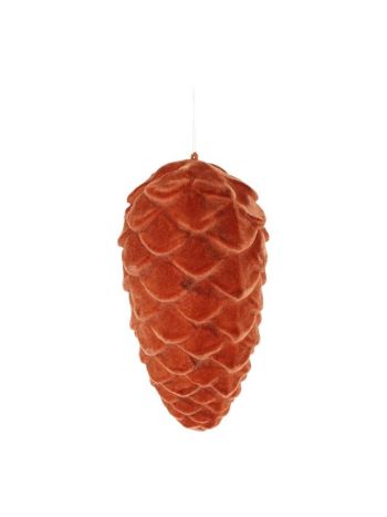Toboz flokkolt- akasztós műanyag 25-4 cm barna