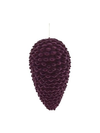 Toboz flokkolt- akasztós műanyag 30-5 cm padlizsánlila