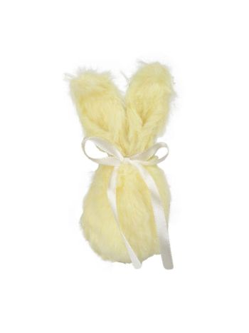 Tojás nyúl füllel akasztós textil 30cm sárga SSS