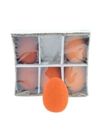 Tojás rusztikus kerámia 6cm narancs S/6