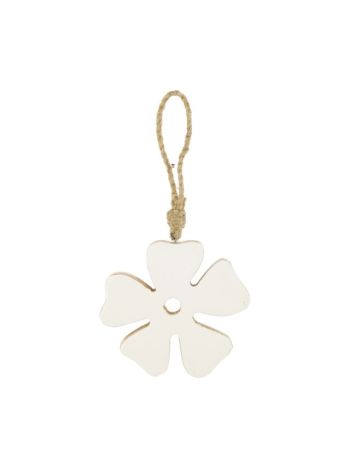 Virág akasztós fa 15x15x1 cm natúr- fehér DD67753