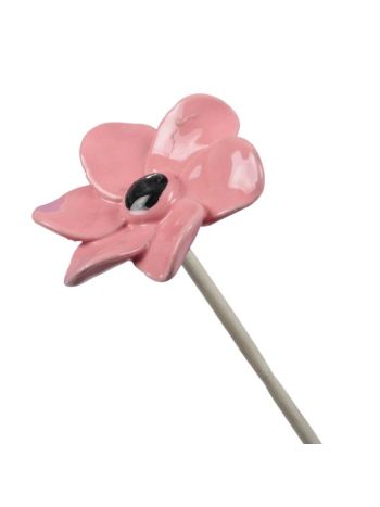 Virág betűzős kerámia 7cm mályva  370052